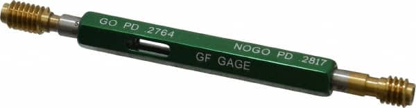 GF Gage - 5/16-18, Class 2B, Double End Plug Thread Go/No Go Gage - High Speed Steel, Size 1 Handle Included - Makers Industrial Supply