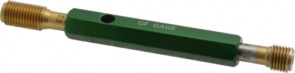 GF Gage - 7/16-20, Class 2B, Double End Plug Thread Go/No Go Gage - High Speed Steel, Size 2 Handle Included - Makers Industrial Supply