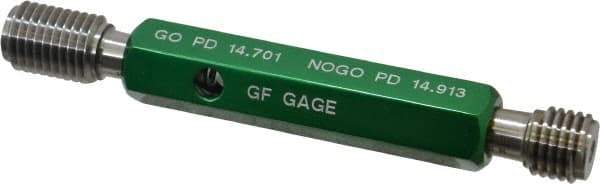 GF Gage - M16x2.00, Class 6H, Double End Plug Thread Go/No Go Gage - Hardened Tool Steel, Size 3 Handle Included - Makers Industrial Supply