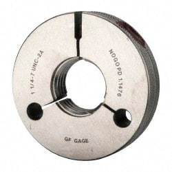 GF Gage - 1-1/4 - 7 Go/No Go Double Ring Thread Gage - Class 2A - Makers Industrial Supply