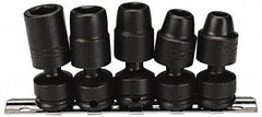 Proto - 5 Piece 3/8" Drive Impact Socket Set - 6 Points, 3/8" to 5/8" Range, Inch Measurement Standard - Makers Industrial Supply