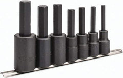 Proto - 7 Piece 1/2" Drive Inch Impact Hex Bit Socket Set - 1/4 to 5/8" Hex - Makers Industrial Supply