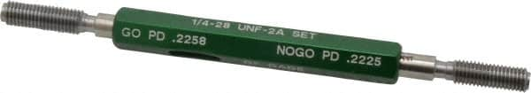 GF Gage - 1/4-28 Go/No Go Truncated Taperlock Thread Setting Plug Gage - Class 2A, Size 1 Handle, Steel - Makers Industrial Supply