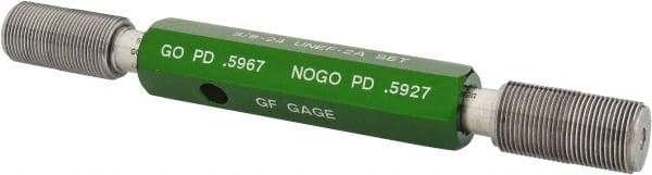 GF Gage - 5/8-24 Go/No Go Truncated Taperlock Thread Setting Plug Gage - Class 2A, Size 3 Handle, Steel - Makers Industrial Supply