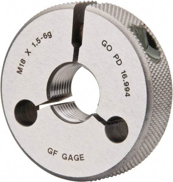 GF Gage - M18x1.5 Go Single Ring Thread Gage - Class 6G - Makers Industrial Supply