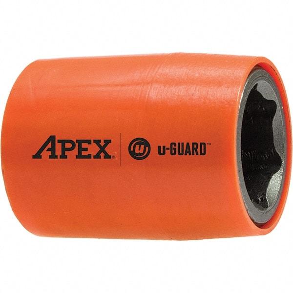 Apex - 1/2" Drive, 17mm Socket, Standard Power Socket - 6 Points, 1.53" OAL - Makers Industrial Supply