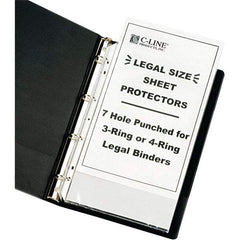 C-LINE - 50 Piece Clear Sheet Protectors-Ring Binder - 14" High x 8-1/2" Wide - Makers Industrial Supply