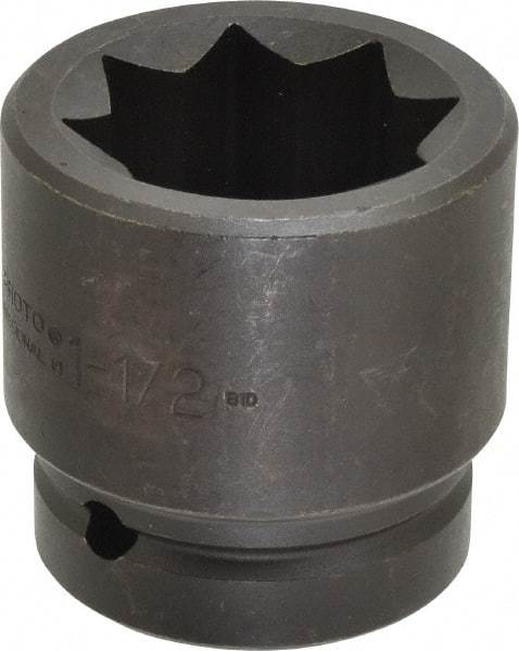 Proto - 1" Drive 1-1/2" Impact Socket - 8 Points, 2-13/16" OAL - Makers Industrial Supply