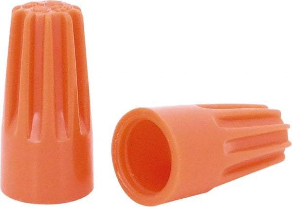 Ideal - 1, 18 + & 1, 20 to 2, 14 AWG, 600 Volt, Flame Retardant, Standard Twist on Wire Connector - Orange, 221°F - Makers Industrial Supply