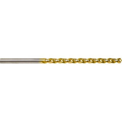 Taper Length Drill Bit: 0.4130″ Dia TiN Finish, RH Cut, Parabolic Flute, Straight Shank, Series 5537