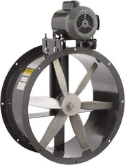 Americraft - 3/4 hp 12" TEFC Belt Drive Tube Axial Duct Fan - 2,044 CFM at 0 Static Pressure, 3,450 RPM, Single Phase - Makers Industrial Supply