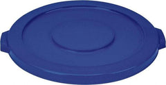 PRO-SOURCE - Round Lid for Use with 20 Gal Round Trash Cans - Blue, Polyethylene, For Brute Trash Cans - Makers Industrial Supply