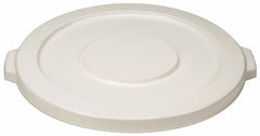 PRO-SOURCE - Round Lid for Use with 20 Gal Round Trash Cans - White, Polyethylene, For Brute Trash Cans - Makers Industrial Supply