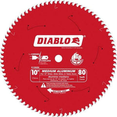 Freud - 10" Diam, 5/8" Arbor Hole Diam, 80 Tooth Wet & Dry Cut Saw Blade - Carbide-Tipped, Burr-Free Action, Standard Round Arbor - Makers Industrial Supply