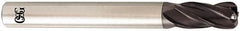 OSG - 3/8", 4 Flute, Single End, Solid Carbide, 0.02" Corner Radius End Mill - 2-1/2" OAL, 35° Helix, Right Hand Flute, 1" LOC, Right Hand Cut - Makers Industrial Supply