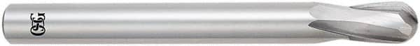 OSG - 11mm Diam, 16.5mm LOC, 2 Flute Solid Carbide Ball End Mill - Uncoated, Single End, 127mm OAL, 11mm Shank Diam, Spiral Flute - Makers Industrial Supply