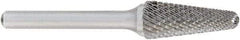 OSG - 3/8" Cut Diam, 1/4" Shank Diam, Taper Head Burr - Carbide, Radius End, 1-1/16" LOC, 6" OAL - Makers Industrial Supply