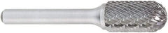 OSG - 3/8" Cut Diam, 1/4" Shank Diam, Cylinder with Radius Head Burr - Carbide, Radius End, 3/4" LOC, 6" OAL - Makers Industrial Supply