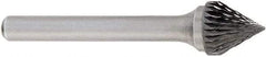 OSG - 5/8" Cut Diam, 1/4" Shank Diam, Cone Head Burr - Carbide, Point End, 2" OAL - Makers Industrial Supply