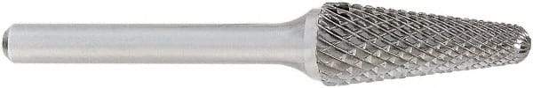 OSG - 1/2" Cut Diam, 1/4" Shank Diam, Cone Head Burr - Carbide, Radius End, 1-1/8" LOC, 2" OAL - Makers Industrial Supply