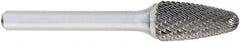 OSG - 1/2" Cut Diam, 1/4" Shank Diam, Tree with Radius Head Burr - Carbide, Radius End, 3/4" LOC, 2" OAL - Makers Industrial Supply