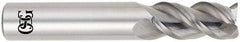 OSG - 14mm, 30mm LOC, 14mm Shank Diam, 89mm OAL, 3 Flute, Solid Carbide Square End Mill - Single End, Uncoated, Spiral Flute, 45° Helix, Centercutting, Right Hand Cut, Right Hand Flute, Series 445 - Makers Industrial Supply