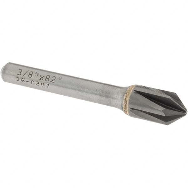 OSG - 3/8" Head Diam, 1/4" Shank Diam, Multi Flute 82° Solid Carbide Countersink - Makers Industrial Supply