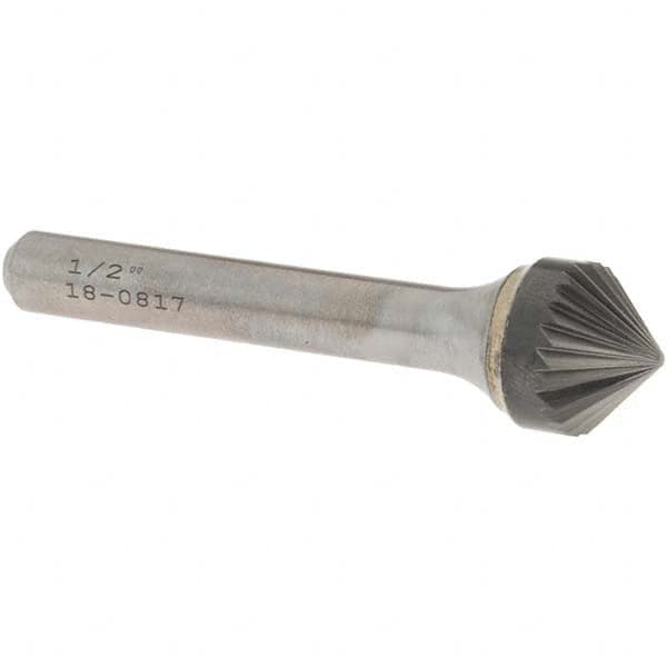 OSG - 1/2" Head Diam, 1/4" Shank Diam, 24 Flute 90° Solid Carbide Countersink - Makers Industrial Supply