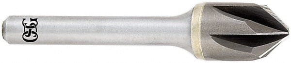 OSG - 3/8" Head Diam, 1/4" Shank Diam, Multi Flute 90° Solid Carbide Countersink - Makers Industrial Supply