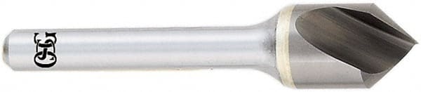 OSG - 1" Head Diam, 1/2" Shank Diam, 1 Flute 60° Solid Carbide Countersink - Makers Industrial Supply