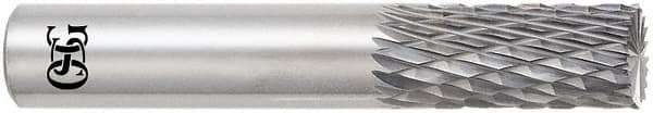 OSG - 7/8" Diam, 1-1/2" LOC, End Mill End, Solid Carbide Diamond Pattern Router Bit - Right Hand Cut, 4" OAL, 7/8" Shank Diam, Use on Alloy Steel, Carbon Steel, Hardened Steel - Makers Industrial Supply