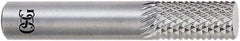 OSG - 3/8" Diam, 1" LOC, Drill Point End, Solid Carbide Diamond Pattern Router Bit - Right Hand Cut, 2-1/2" OAL, 3/8" Shank Diam, Use on Glass Reinforced Polyester, Graphite Composite Laminates, Kevlar, Phenolic Epoxy - Makers Industrial Supply