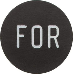 Square D - Legend Insert - Forward - Black Background, White Letters, 30mm Hole Diameter - Makers Industrial Supply