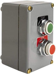 Square D - 2 Operator, Pushbutton Control Station - Start-Stop (Legend), Maintained Switch, NO/NC Contact, NEMA 1, 13, 3, 4 - Makers Industrial Supply