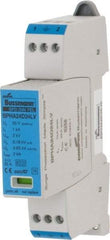 Cooper Bussmann - 2 Pole, 1 Phase, 1 kA Nominal Current, 90mm Long x 18mm Wide x 66mm Deep, Thermoplastic Hardwired Surge Protector - DIN Rail Mount, 24 VAC/VDC, 30 VAC/VDC Operating Voltage, 4 kA Surge Protection - Makers Industrial Supply