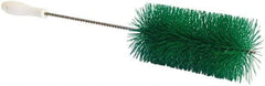 PRO-SOURCE - 1" Bristle Length, Plastic Food Service Brush - 6-1/2" Long x 2" Wide Head, 21" OAL, Green, Wire Block - Makers Industrial Supply