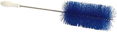 PRO-SOURCE - 1" Bristle Length, Plastic Food Service Brush - 6-1/2" Long x 2" Wide Head, 21" OAL, Blue, Wire Block - Makers Industrial Supply