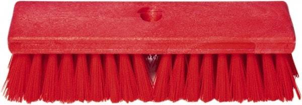 PRO-SOURCE - 1-3/4" Bristle Length, Polypropylene Food Service Brush - 10" Long x 2-1/2" Wide Head, Red, Foam Block - Makers Industrial Supply