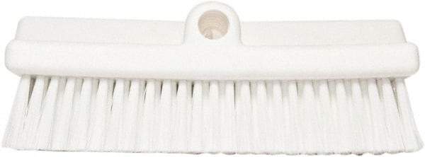 PRO-SOURCE - 1-3/4" Bristle Length, Polypropylene Food Service Brush - 10" Long x 5" Wide Head, 20" OAL, Long Handle, White, Foam Block - Makers Industrial Supply