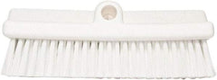 PRO-SOURCE - 1-3/4" Bristle Length, Polypropylene Food Service Brush - 10" Long x 5" Wide Head, 20" OAL, Long Handle, White, Foam Block - Makers Industrial Supply