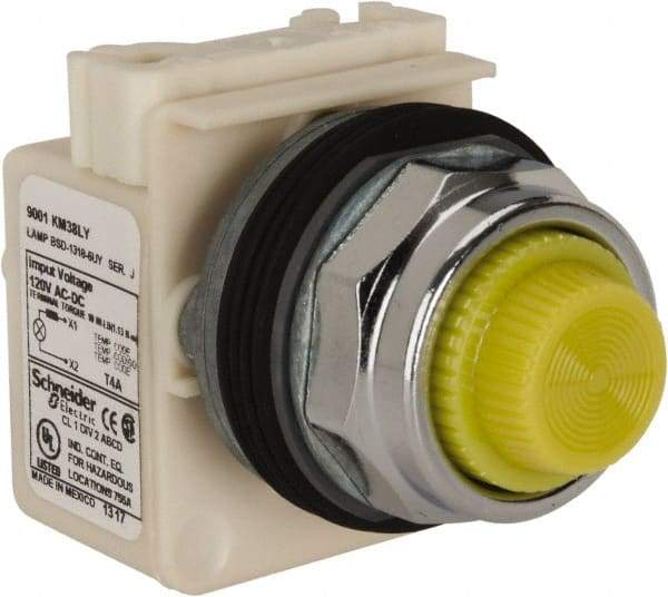 Square D - 120 V Yellow Lens Indicating Light - Makers Industrial Supply