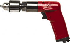 Chicago Pneumatic - 3/8" Keyed Chuck - Pistol Grip Handle, 500 RPM, 2.25 LPS, 4.75 CFM, 0.5 hp, 90 psi - Makers Industrial Supply