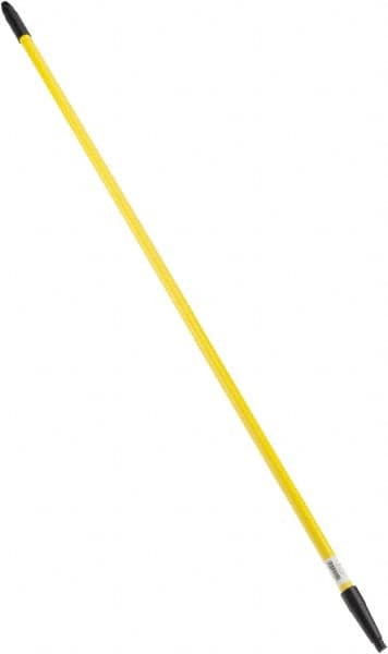 PRO-SOURCE - 60 x 1-1/4" Fiberglass Handle for Floor Squeegees & Push Brooms - Threaded Connection, Yellow - Makers Industrial Supply