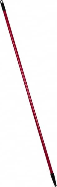 PRO-SOURCE - 60 x 1-1/4" Fiberglass Handle for Floor Squeegees & Push Brooms - Threaded Connection, Red - Makers Industrial Supply