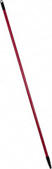 PRO-SOURCE - 60 x 1-1/4" Fiberglass Handle for Floor Squeegees & Push Brooms - Threaded Connection, Red - Makers Industrial Supply