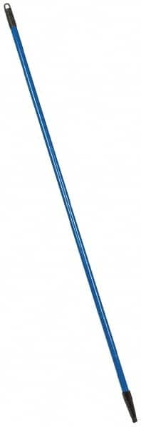 PRO-SOURCE - 60 x 1-1/4" Fiberglass Handle for Floor Squeegees & Push Brooms - Threaded Connection, Blue - Makers Industrial Supply