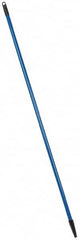 PRO-SOURCE - 60 x 1-1/4" Fiberglass Handle for Floor Squeegees & Push Brooms - Threaded Connection, Blue - Makers Industrial Supply