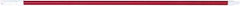 PRO-SOURCE - 54 x 1-1/4" Fiberglass Handle for Floor Squeegees & Push Brooms - Threaded Connection, Red - Makers Industrial Supply