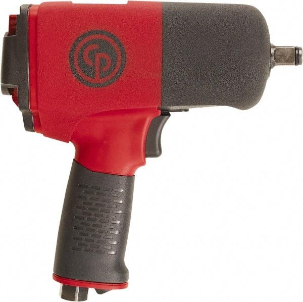 Chicago Pneumatic - 1/2" Drive, 9,000 RPM, 701 Ft/Lb Torque Impact Wrench - Pistol Grip Handle, 25.4 CFM, 90 psi, 1/4" NPT Inlet - Makers Industrial Supply