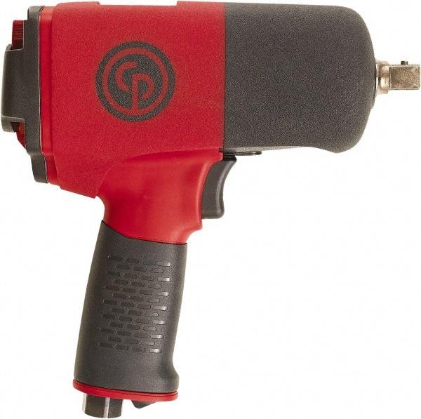 Chicago Pneumatic - 1/2" Drive, 9,000 RPM, 701 Ft/Lb Torque Impact Wrench - Pistol Grip Handle, 25.4 CFM, 90 psi, 1/4" NPT Inlet - Makers Industrial Supply